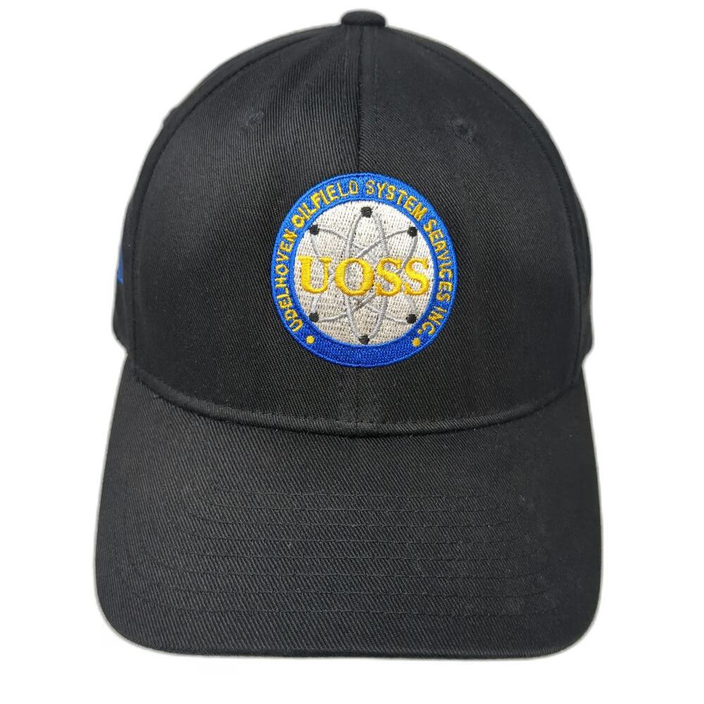 Flexfit Baseball Cap Black XL Alaska US Flag UOSS Oilfield Services Fitted Hat